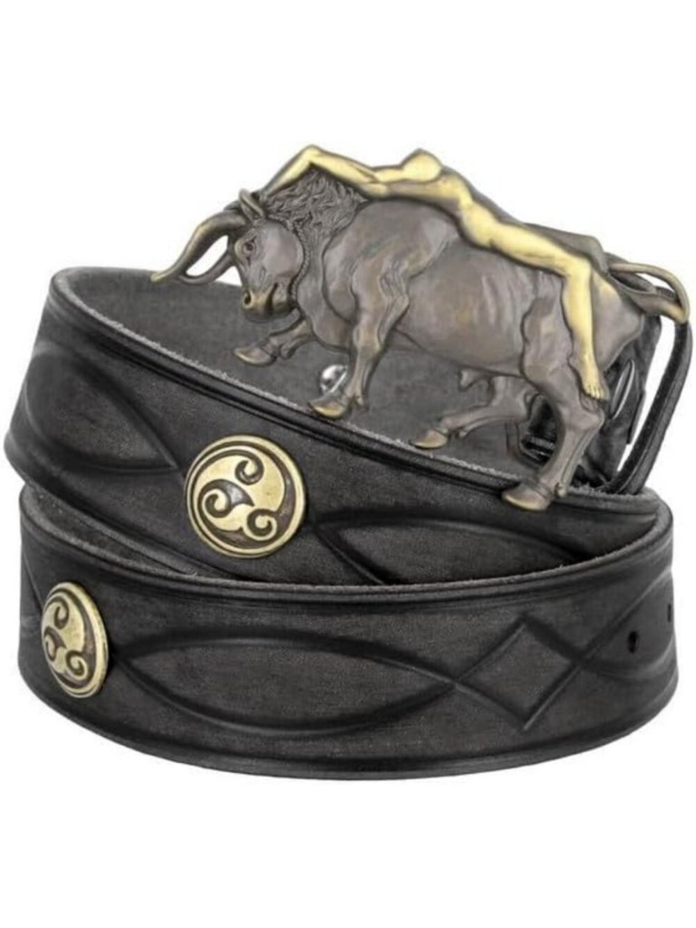 Full Grain Western Engraved Tooled Leather Belt Strap 1.5" Wide - Durable